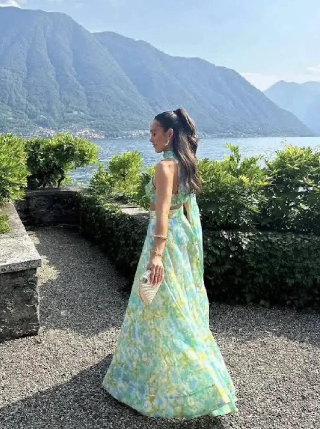 Zimmermann High Tide Twist Crop Bodice Size 3 / AU 14 & Maxi Skirt Size 2 / AU 12 Set in Aqua Ikat Floral photo 8