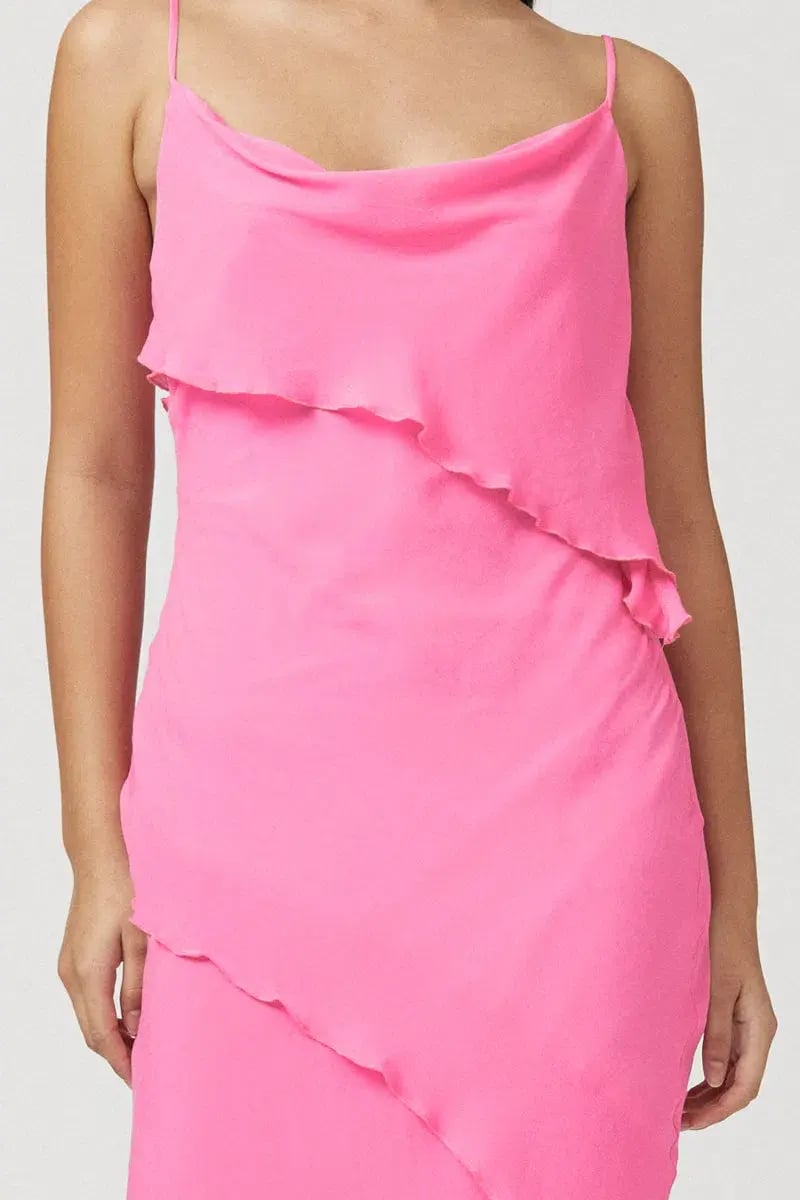 Suboo Tanya Strappy Cowl Neck Midi Dress Rose PInk Size S / AU 8 photo 2