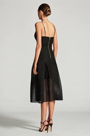 Shona Joy Pegasus Pleated Cocktail Midi Dress photo 2