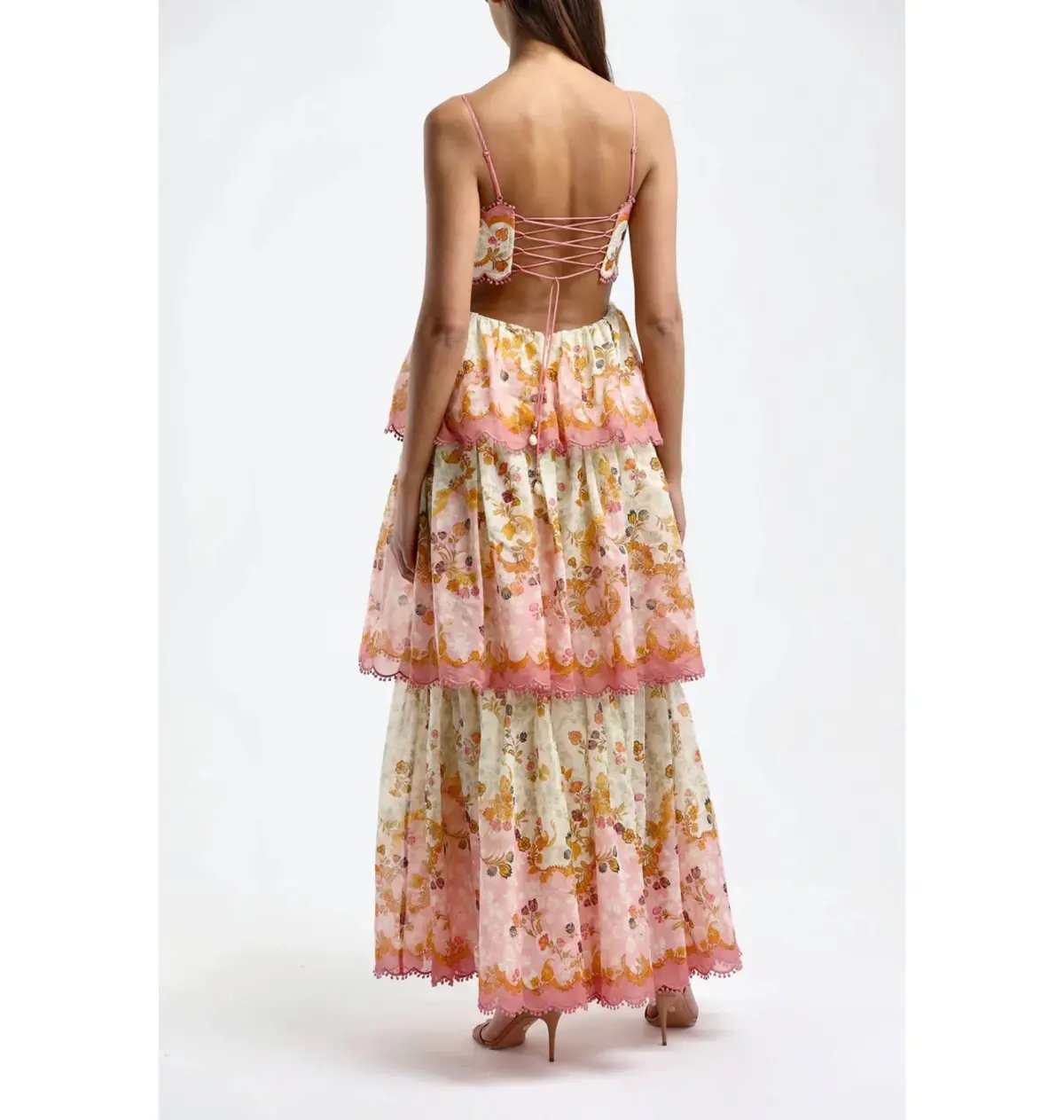 Zimmermann The Laurel Frill Midi Dress in Floral Size 1 / AU 10 photo 2
