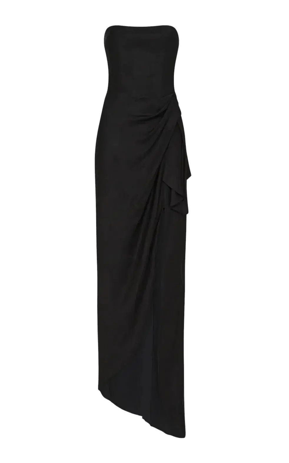 Manning Cartell Asymmetrical Games Strapless Gown Black Size 8 photo 5