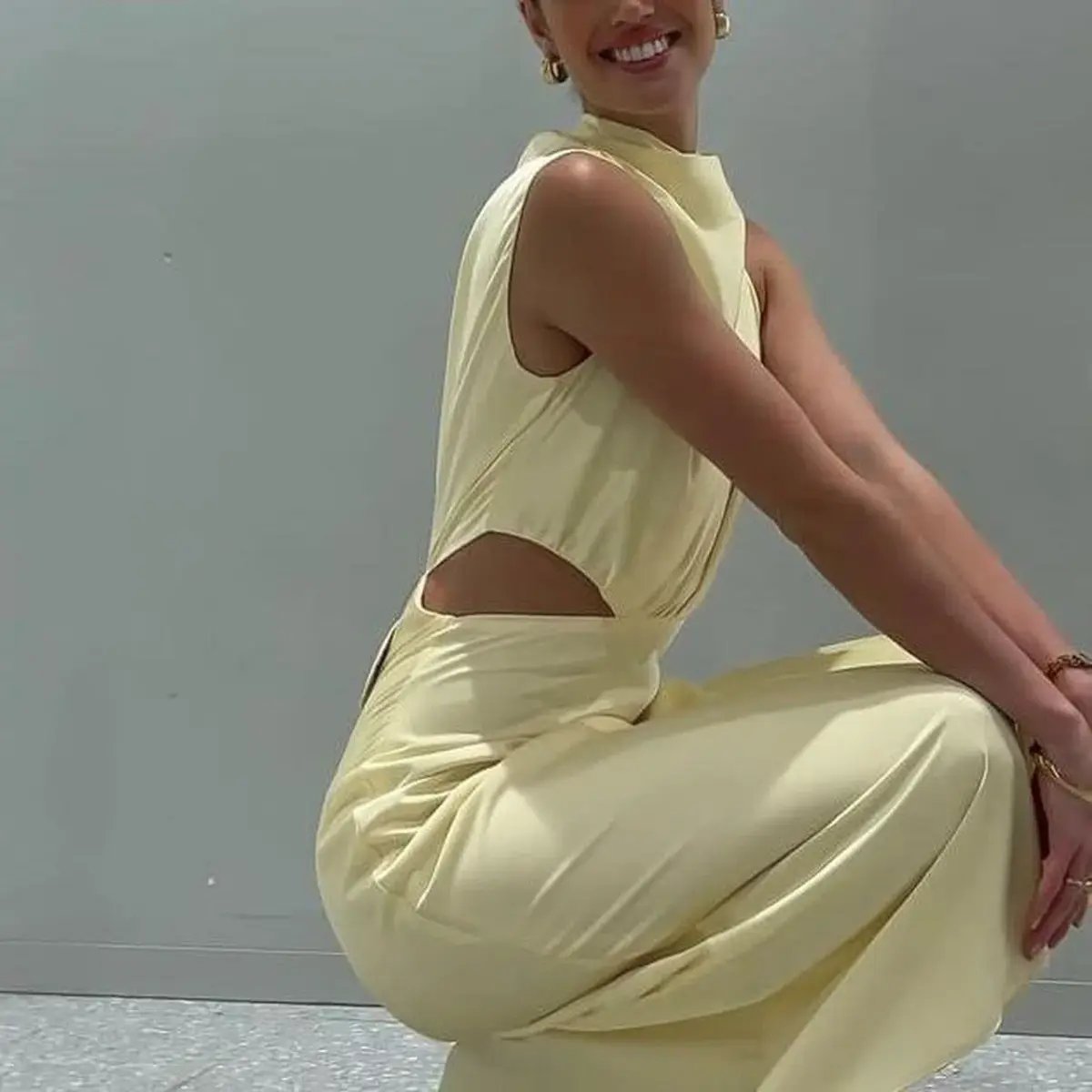 Sheike Allure Dress in Butter Yellow Size 10 photo 5