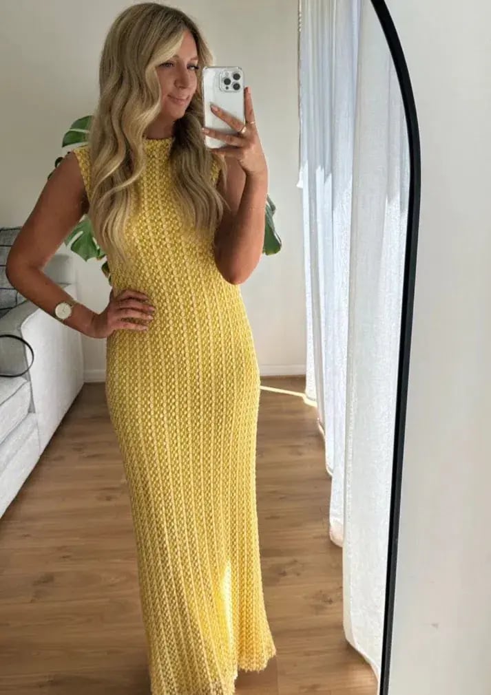 Camilla and Marc Riviera Column Dress Yellow Size 12 photo 5