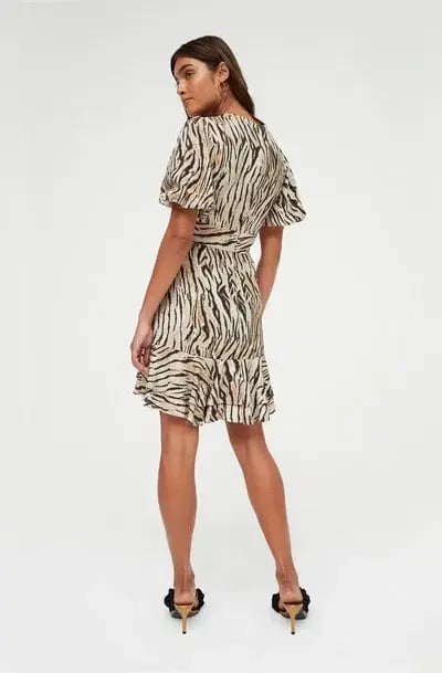 Sheike Landslide Dress Animal Print Size 16 photo 3