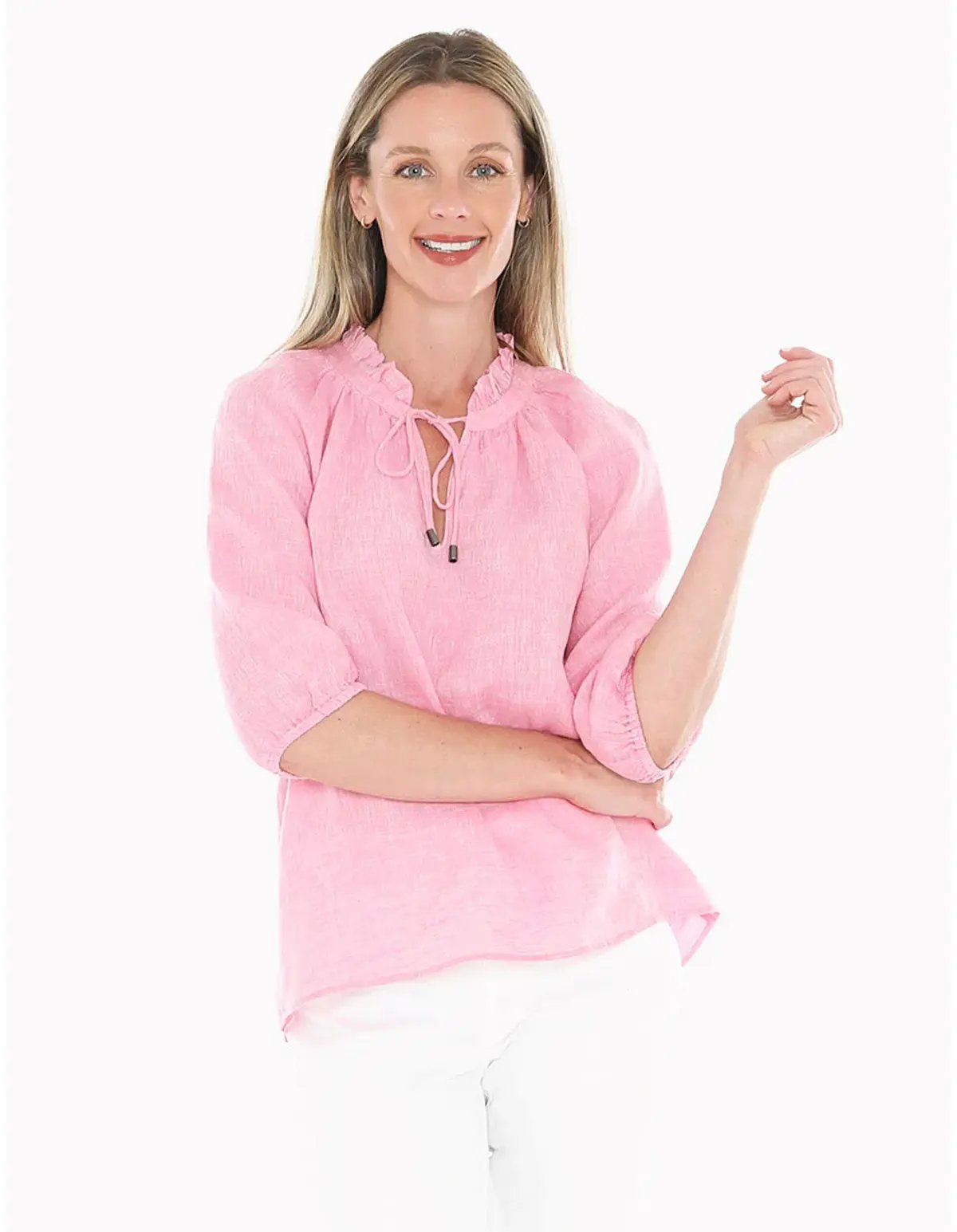 Jump Ruffle Neck Top Flamingo Size AU 16 photo 4