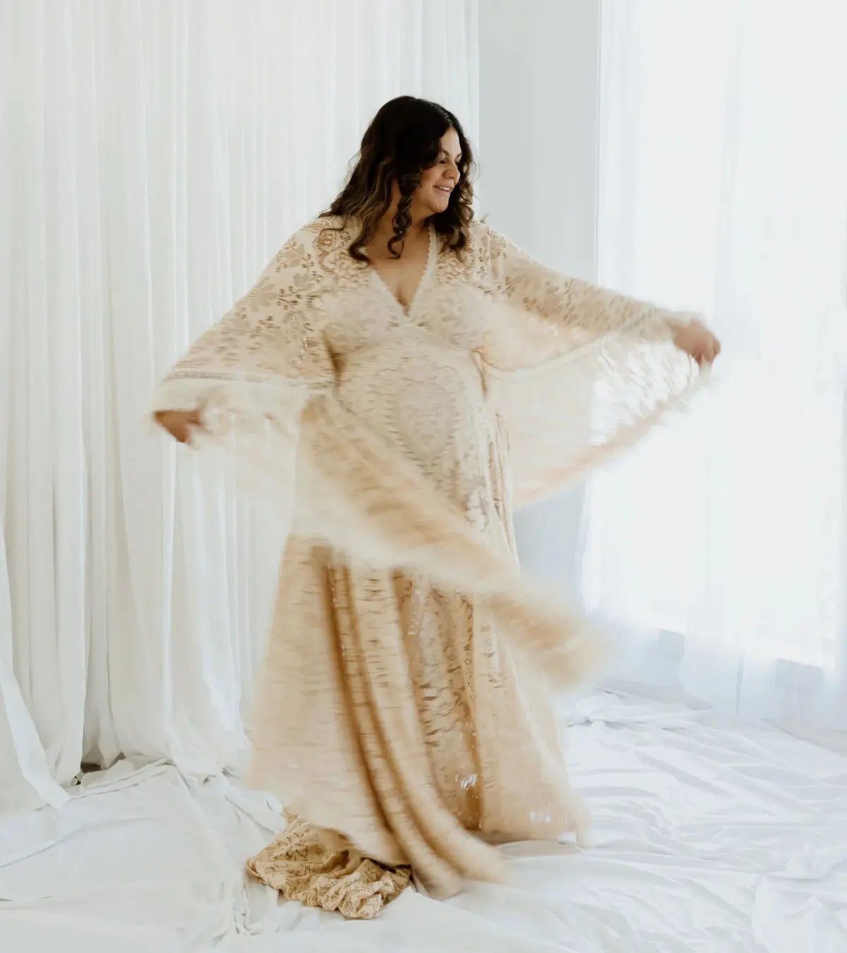 We Are Reclamation Magic Maker Gown Dark Ivory One Size photo 12