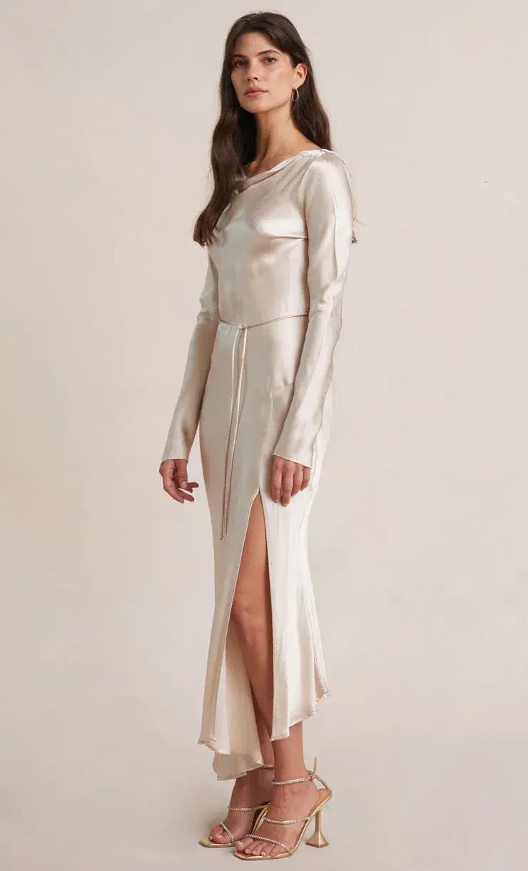 Bec & Bridge Moon Dance Long Sleeve Maxi Dress in Sand Size 6 photo 2