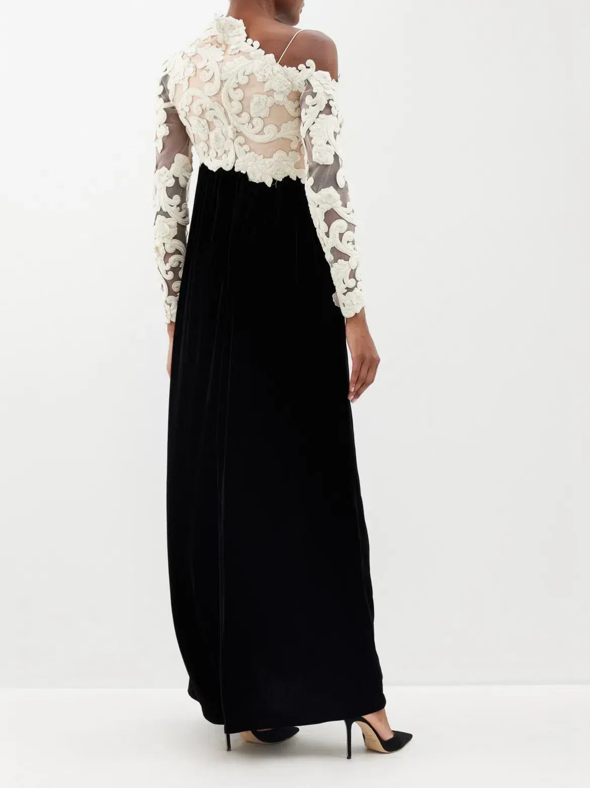 Zimmermann Sensory Velvet Bodice Gown Black/White Size 3 / AU 14 photo 2