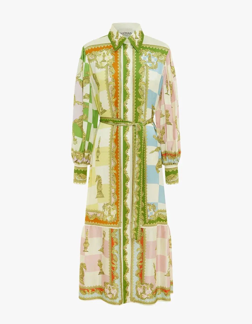 Alemais Checkmate Silk Shirtdress Multi Size AU 8 photo 34