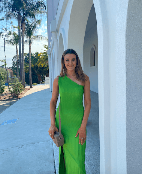 L'idee - Soiree One Shoulder Gown Green photo 3