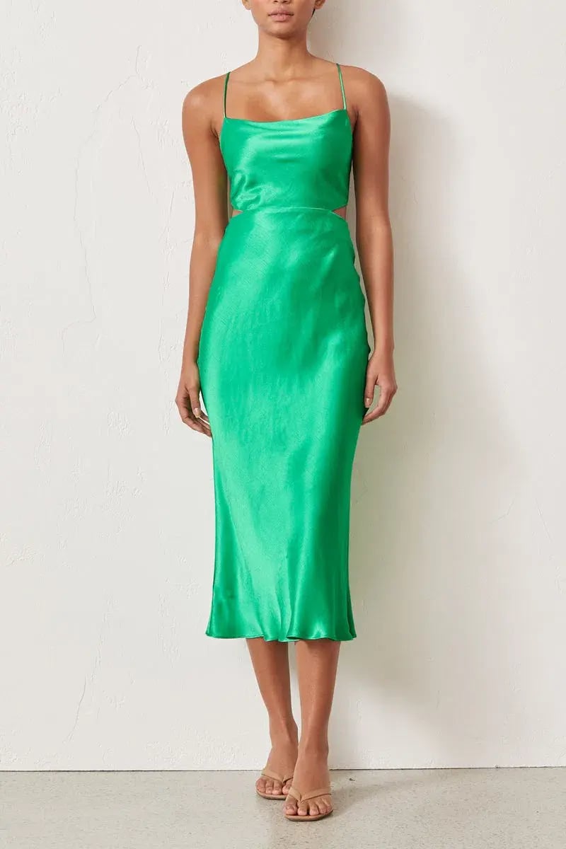Bec & Bridge Loren Cut Out Midi Dress - Green - Size 10 photo 6