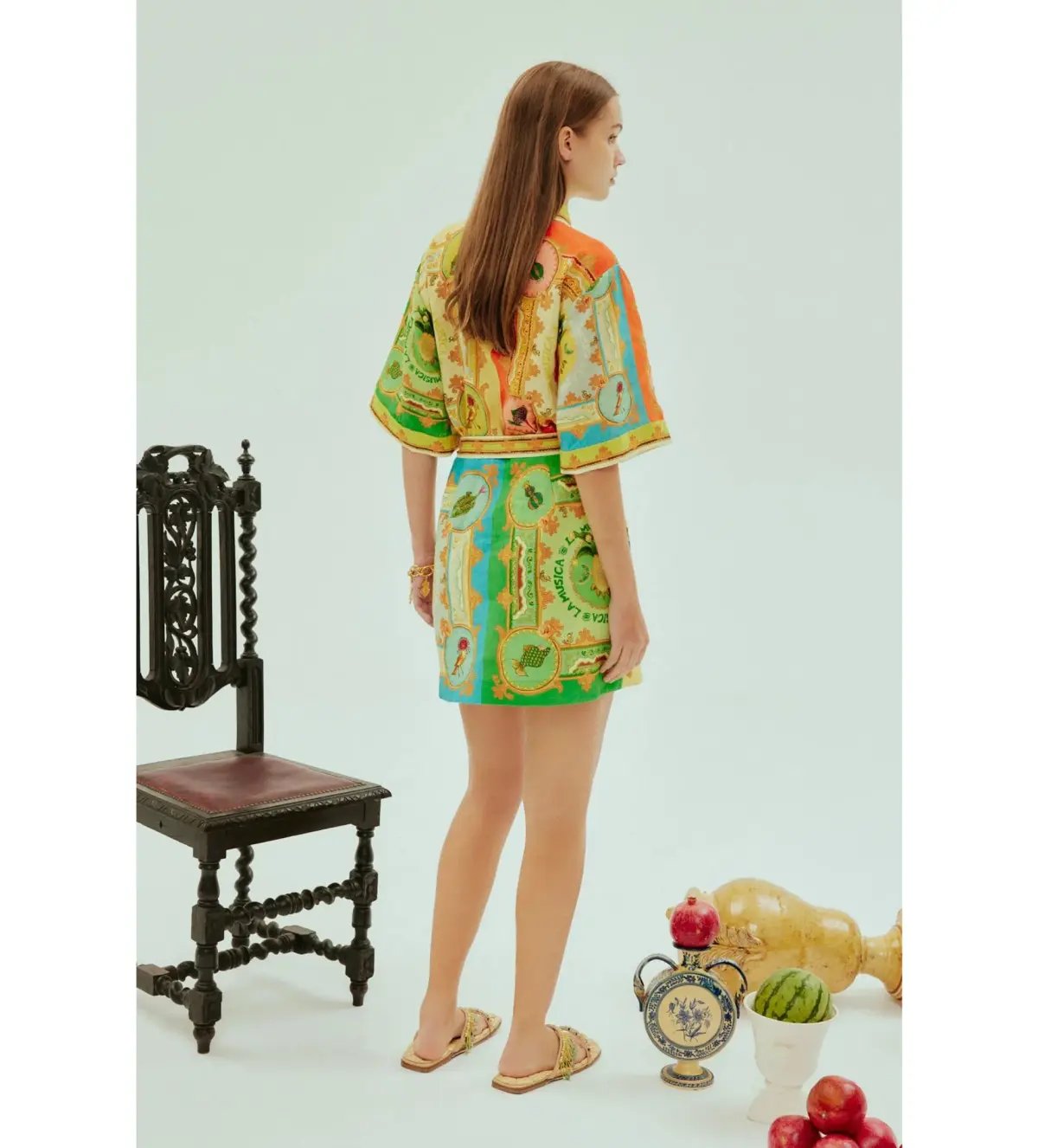Alemais La Musica Graphic Printed Mini Dress Multi Size 10 photo 4