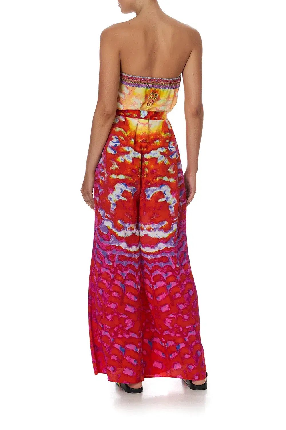 Camilla Banshee Beckons Tie Waist Strapless Jumpsuit Print Size 6 photo 2