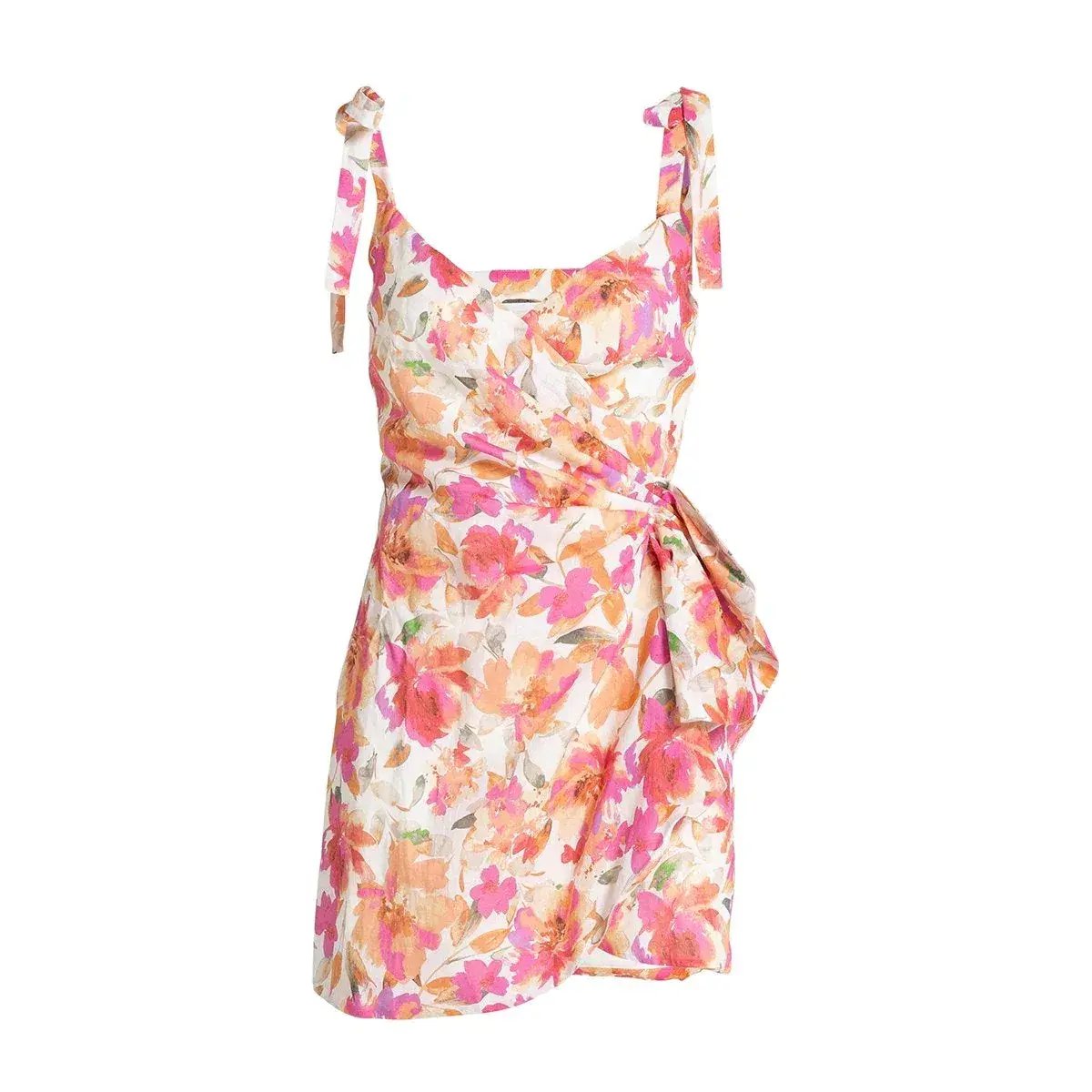 Sofia the Label Marni Mini Dress Pink Peach Floral Size XS / 6 photo 4