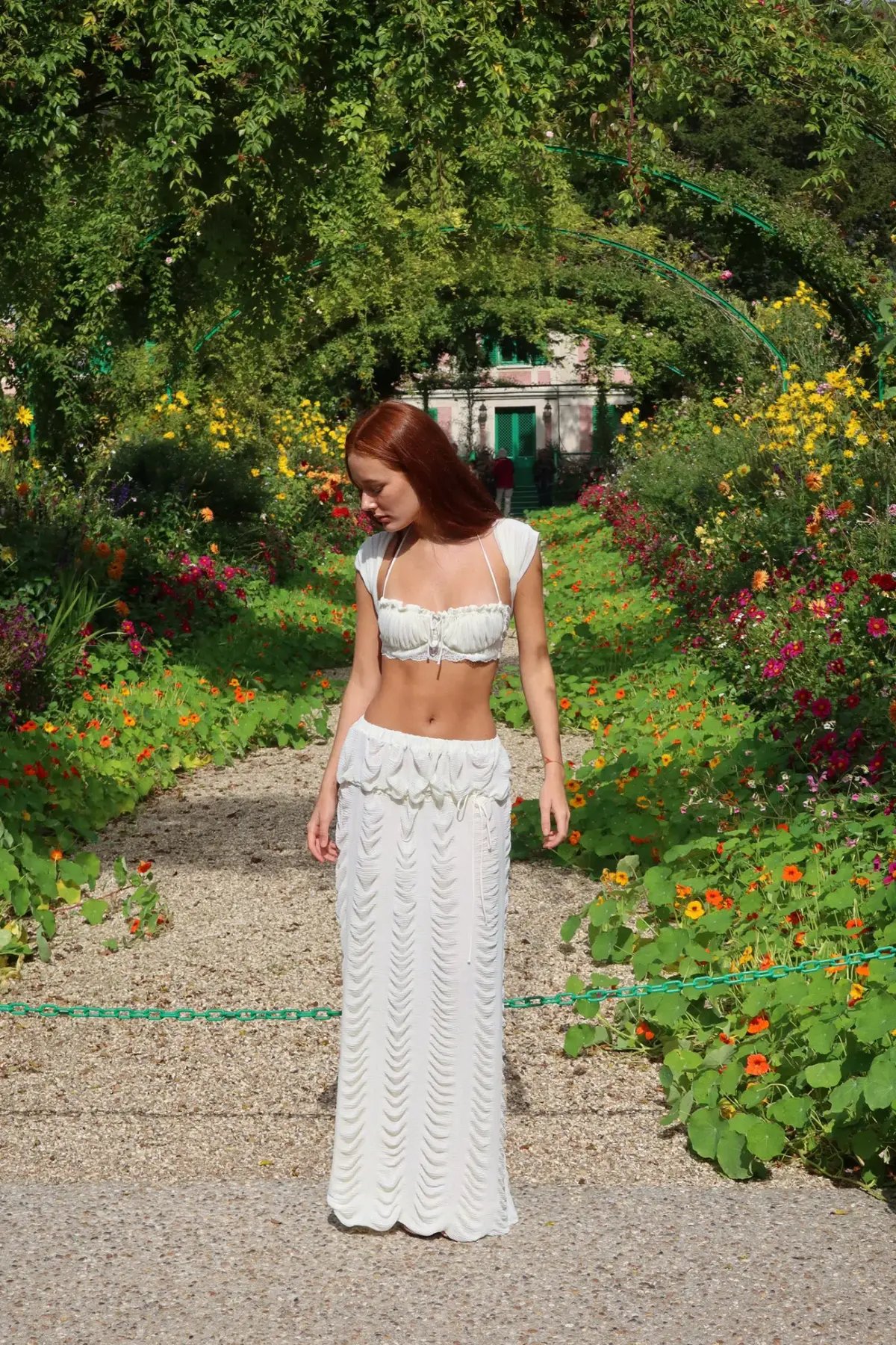 Fait Par Foutch Antoinette Bra Top and Marion Skirt Set Ivory Size 10 photo 7