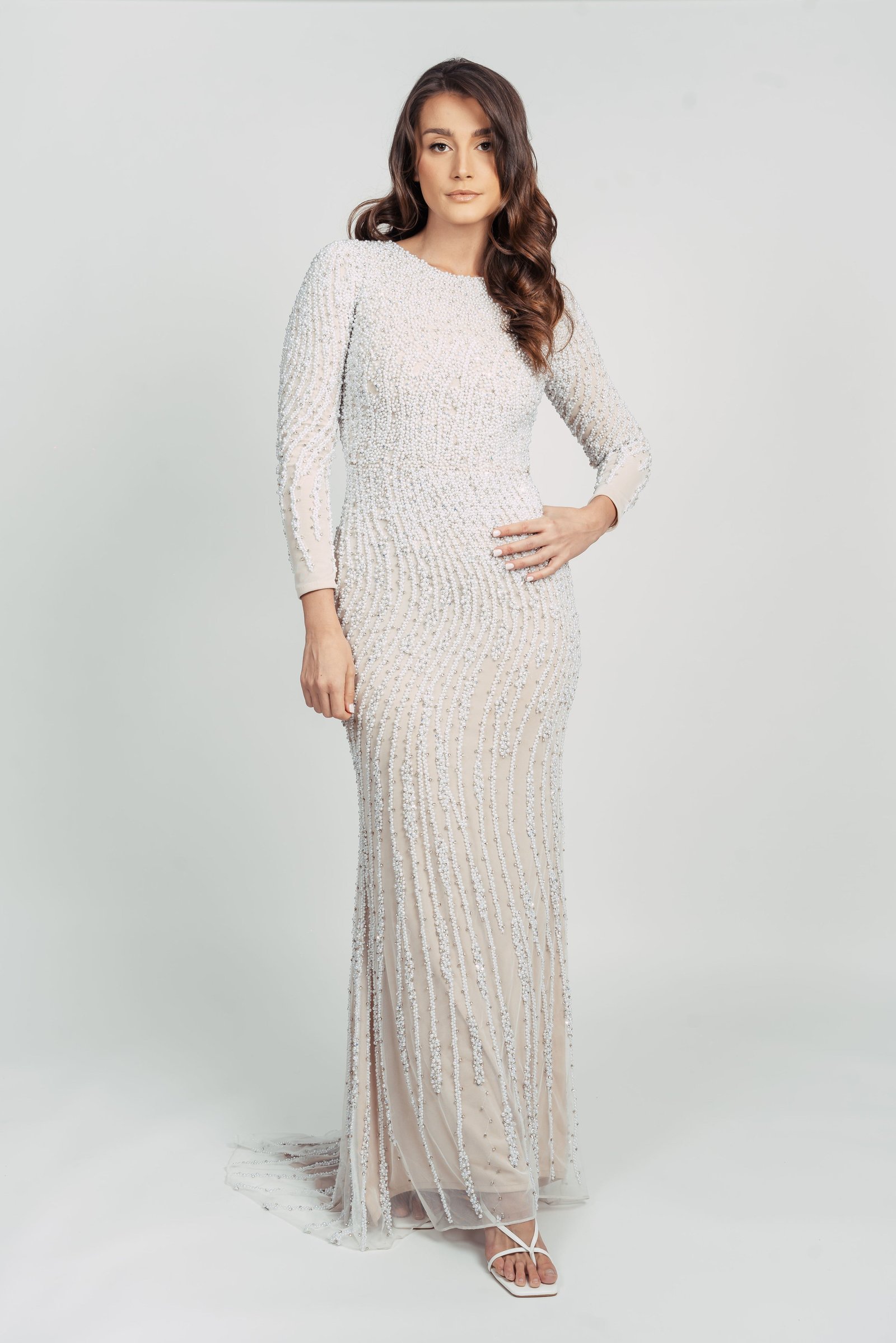 MONA PEARL GOWN BY MY SECRET WARDROBE WHITE photo 6