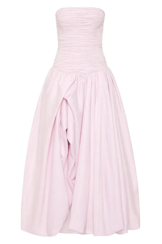 Aje Violette Bubble Hem Maxi Dress Pastel Pink Size 10 photo 6