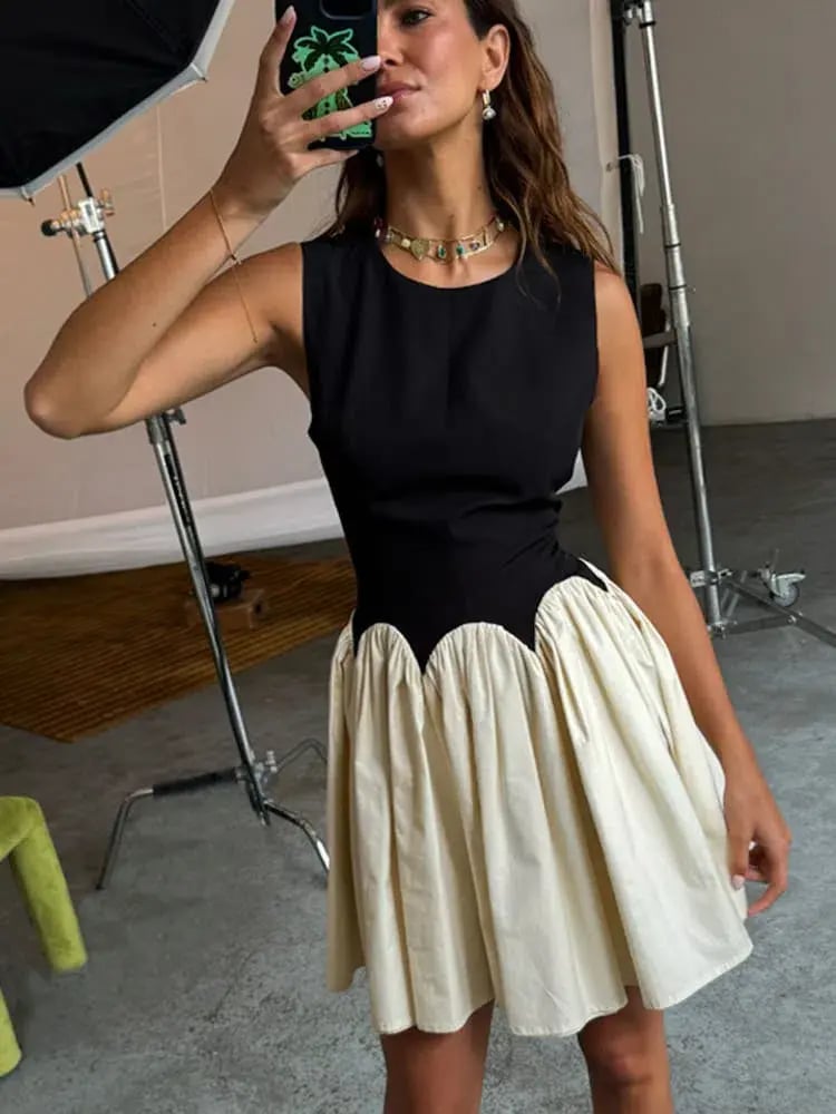 Never Fully Dressed Monika Mini Dress Cream And Black Size Uk6 photo 3