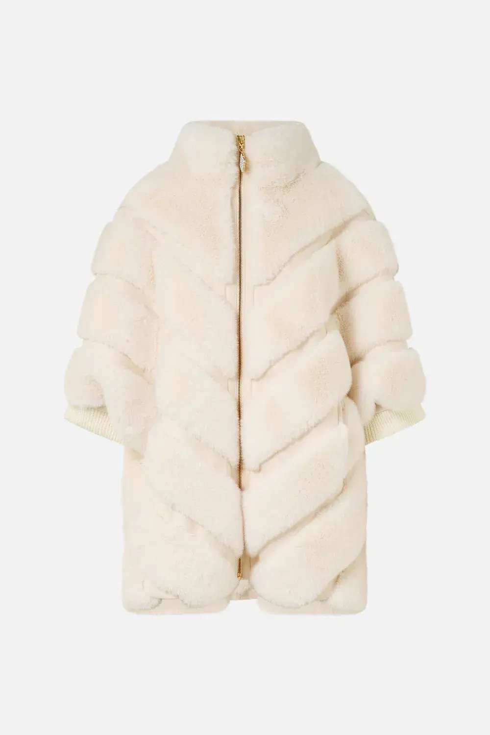 Camilla Tiled Time Faux Fur Short Sleeve Slouch Jacket White (M/L-AU12/14) photo 3
