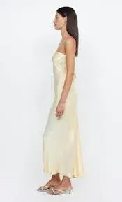 Bec & Bridge Moondance Strapless Dress Ice Yellow Size 6 photo 3