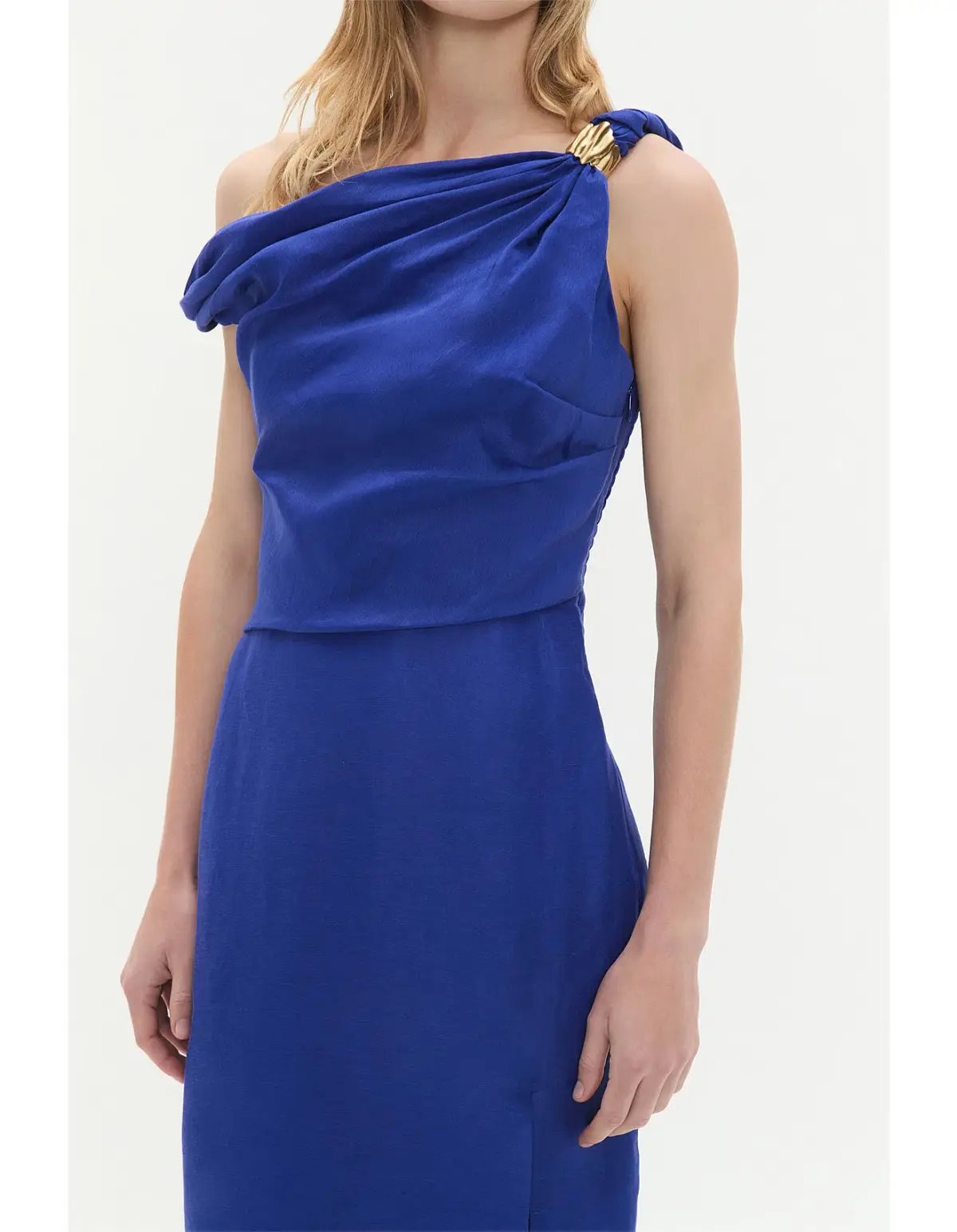 Aje Bridgette Midi Dress Cobalt Blue Size 12 photo 2