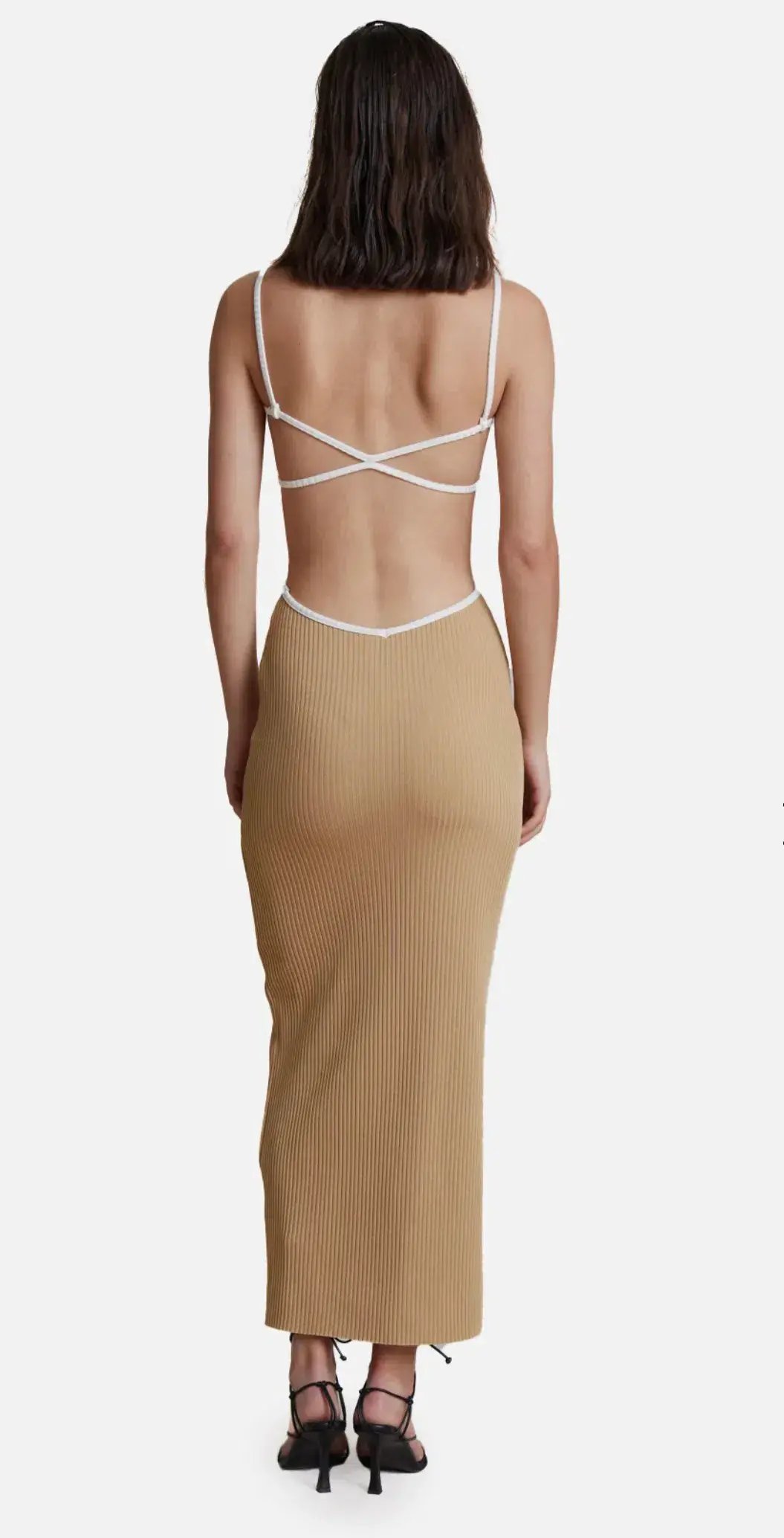 Bec & Bridge Coyote Midi Dress Nude Size AU 6 photo 2