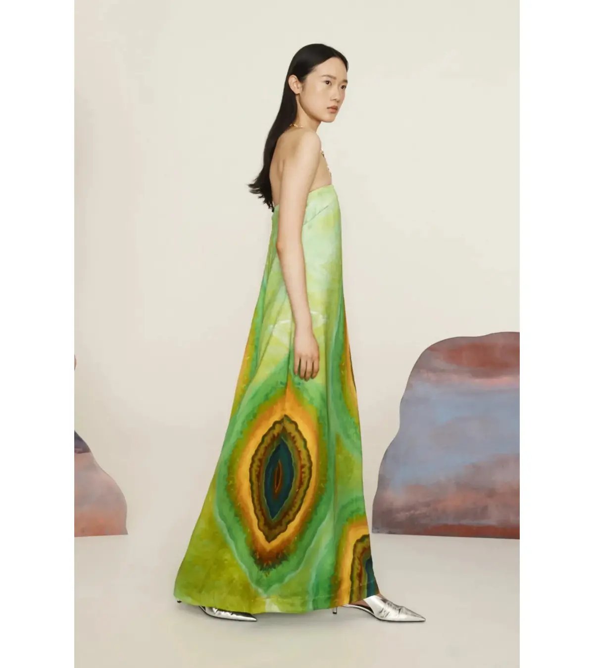 Alemais Iris Strapless Gown Green Size AU 8 photo 2