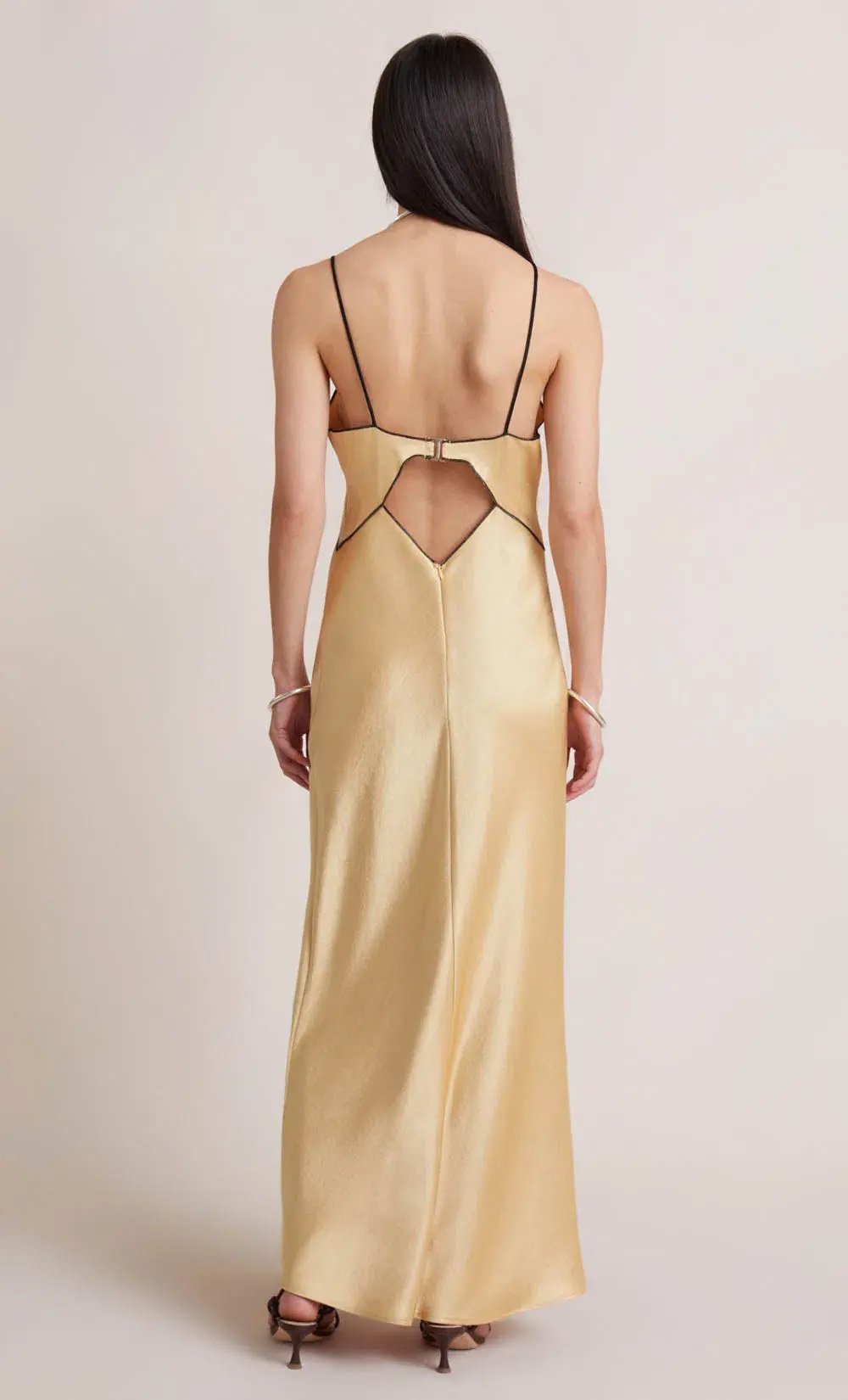 Bec & Bridge Hazel Maxi Dress in Wheat Yellow Size AU 10 photo 3