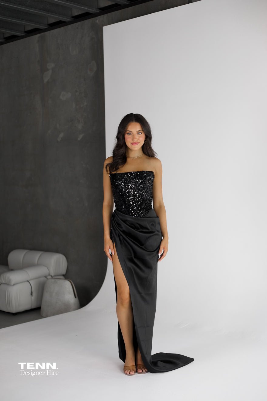 Lia Stublla Diour Embellished Gown - Black photo 4