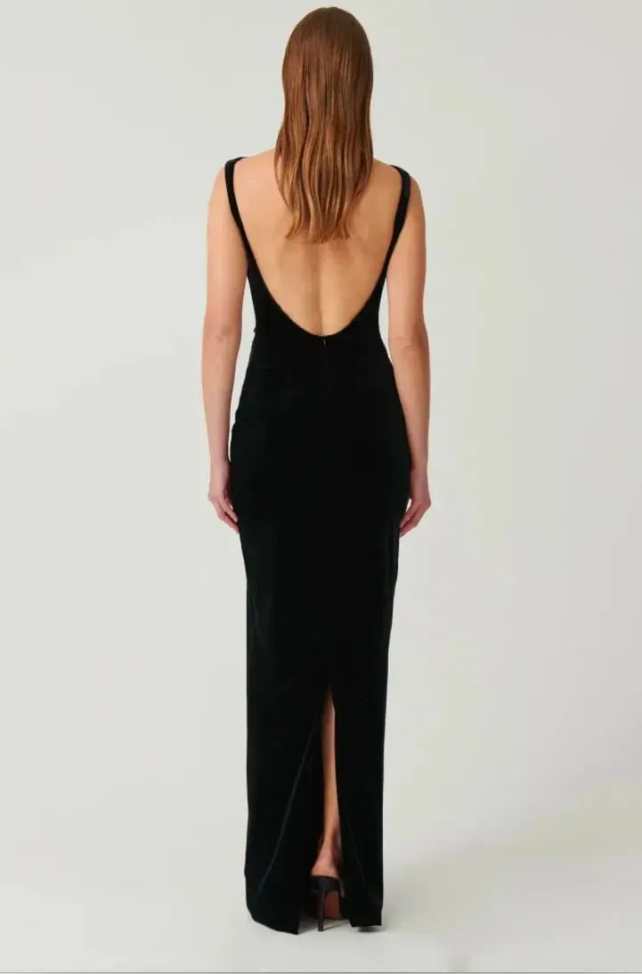Effie Kats Velvet Verona Gown Black Size 10 photo 6