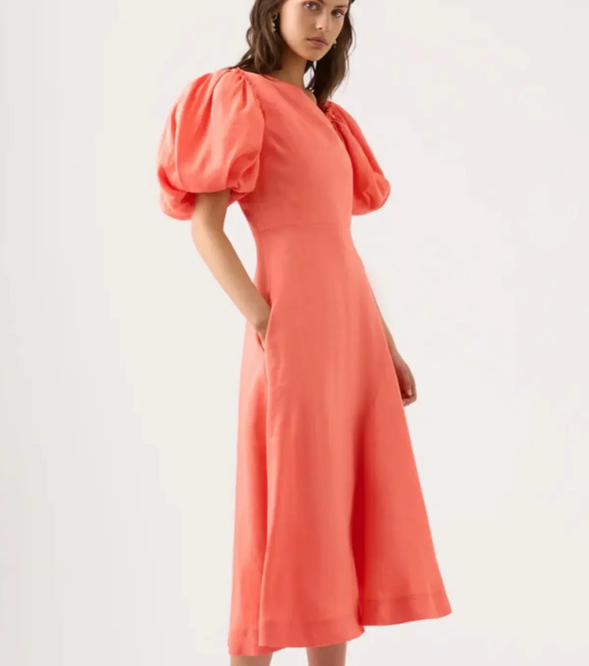 Aje Maia Midi Dress Coral Size 6 / XS photo 2