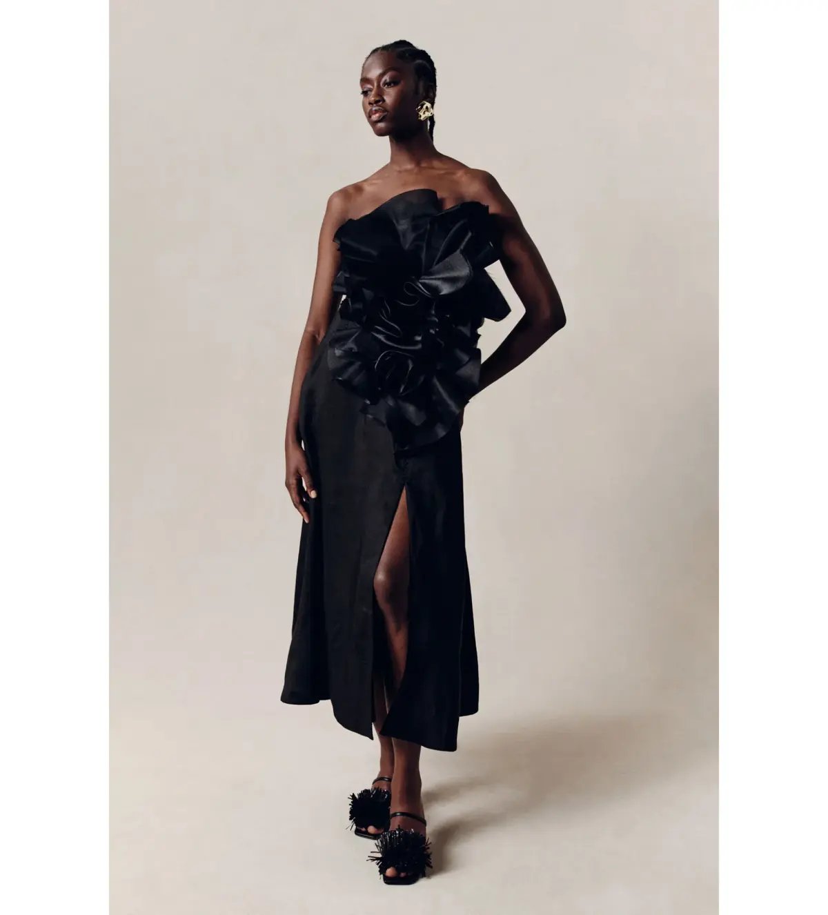 Aje Energy Midi Dress in Black Size AU 8 photo 2