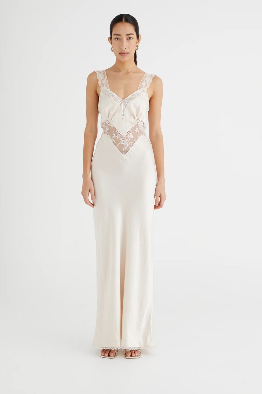 Benni Robbie Satin Slip Dress - Champagne photo 3
