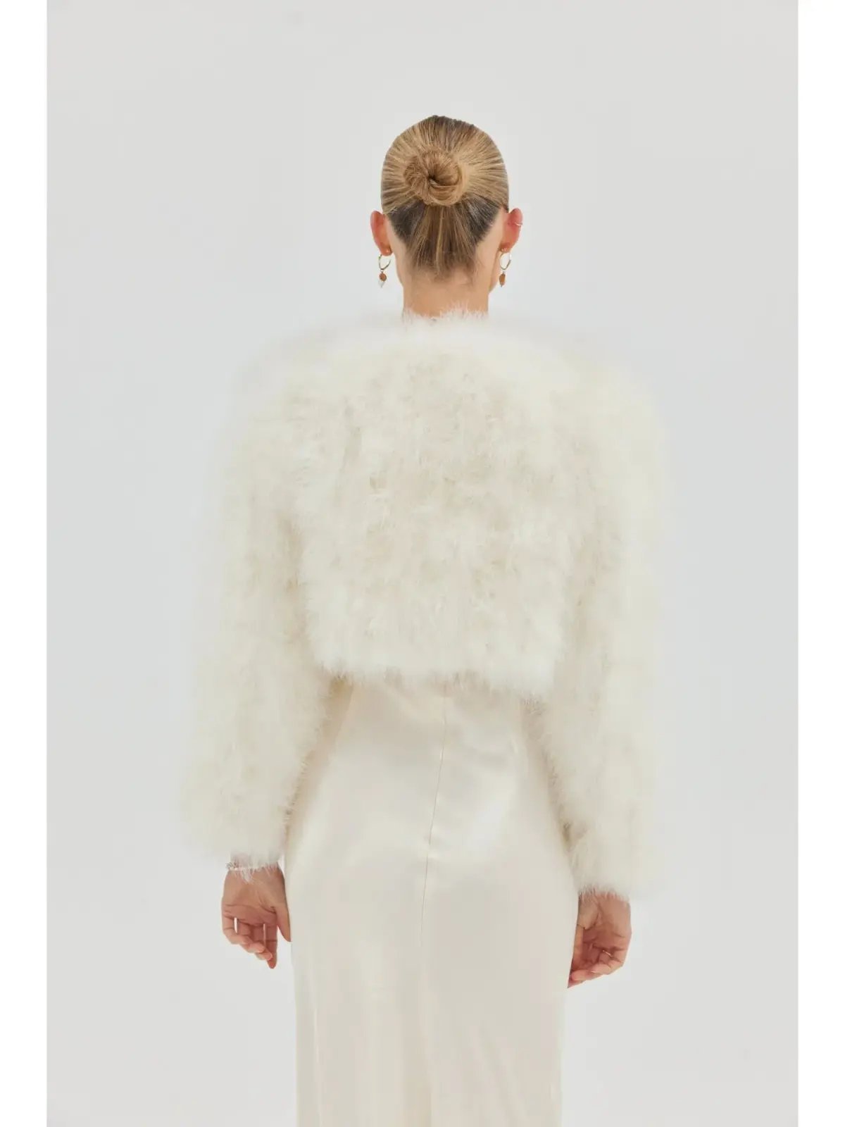 Bubish Luxe Bridal Manhattan Crop Jacket in Ivory Size XS / AU 6 photo 3