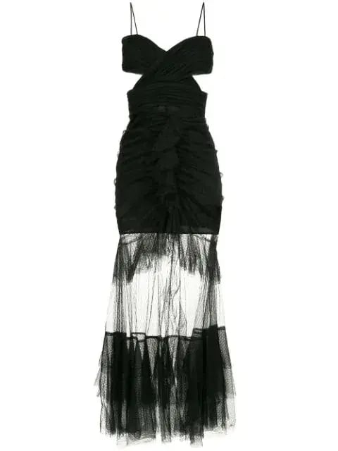 Alice McCall The Only Exception Tulle Maxi Dress Black Size 10 photo 4