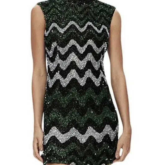 Rachel Gilbert Callum Mini Dress Multi Sequin Size 2/AU 10 photo 2