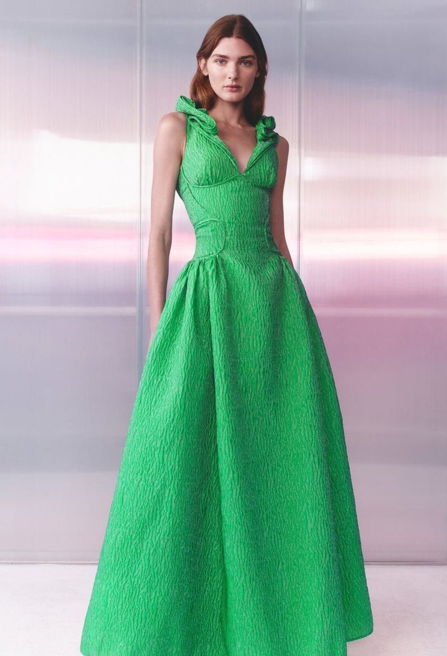Rachel Gilbert Celia Gown Green photo 2