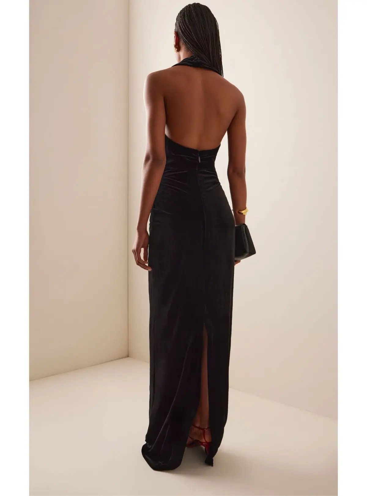 Rachel Gilbert Martin Plunge Maxi Dress in Black Size 1 / AU 8 photo 2