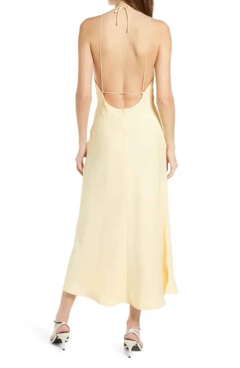 Misha Dawn Halter Dress  Italian Straw Size 6 photo 3