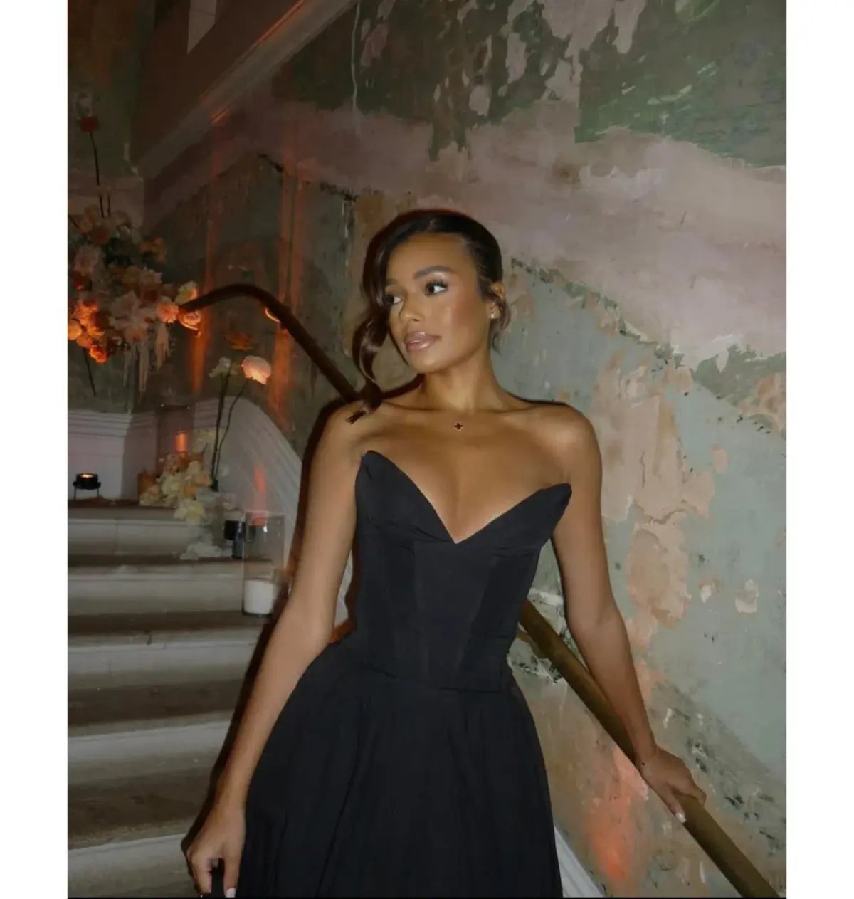 House of CB Lady Strapless Midi Dress Black Size AU 8 photo 6