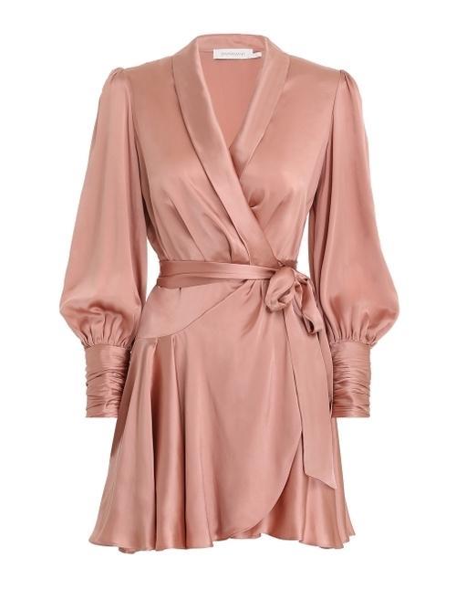 Zimmermann Silk Wrap Mini Lipstick Pink Size 6 photo 3