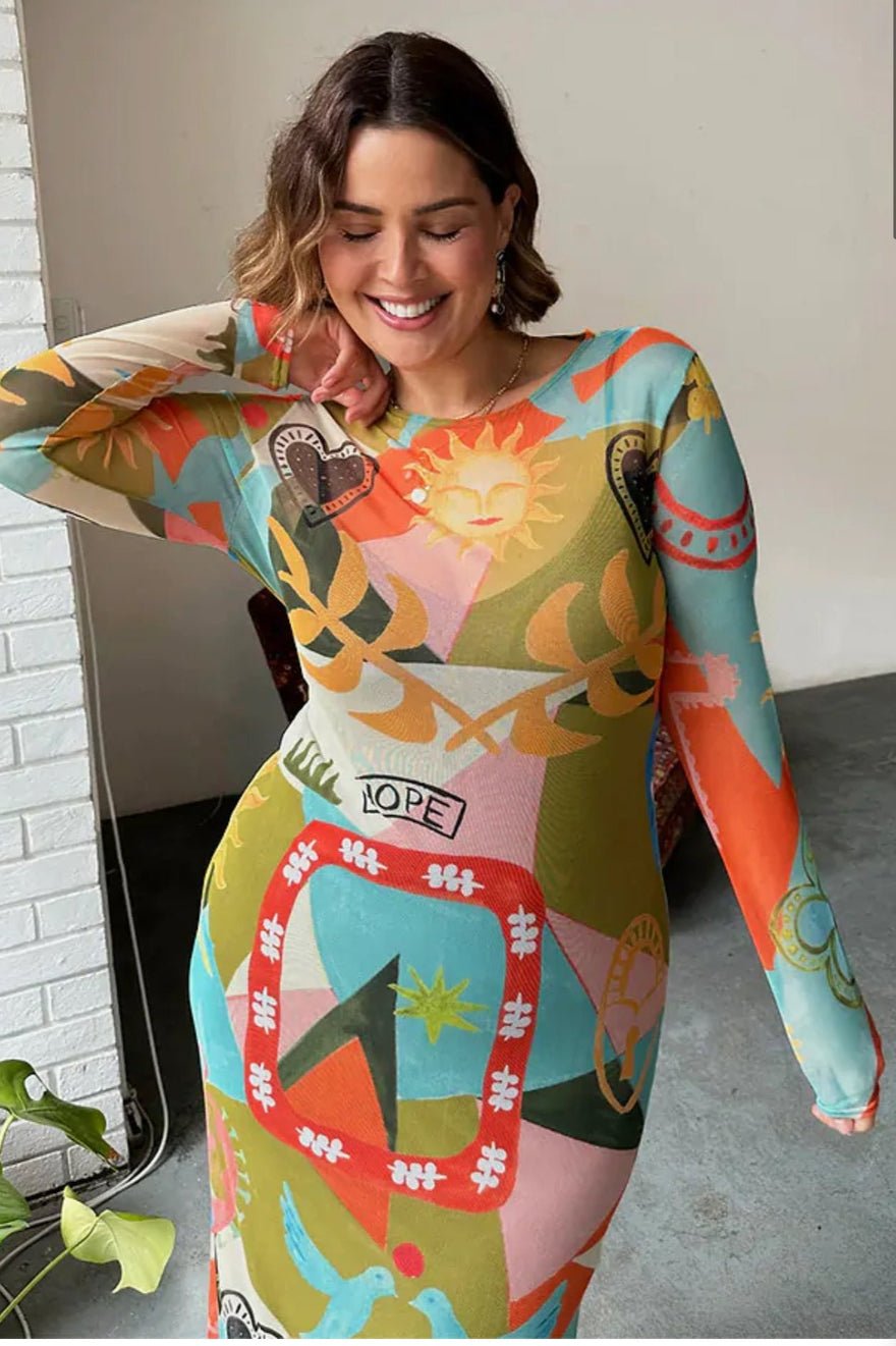 Never Fully Dressed Multi Sundazed Summer Mesh Dress photo 4