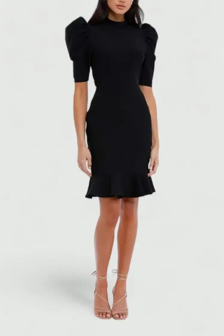 Elliatt Leona Dress in Black Size 10 photo 2