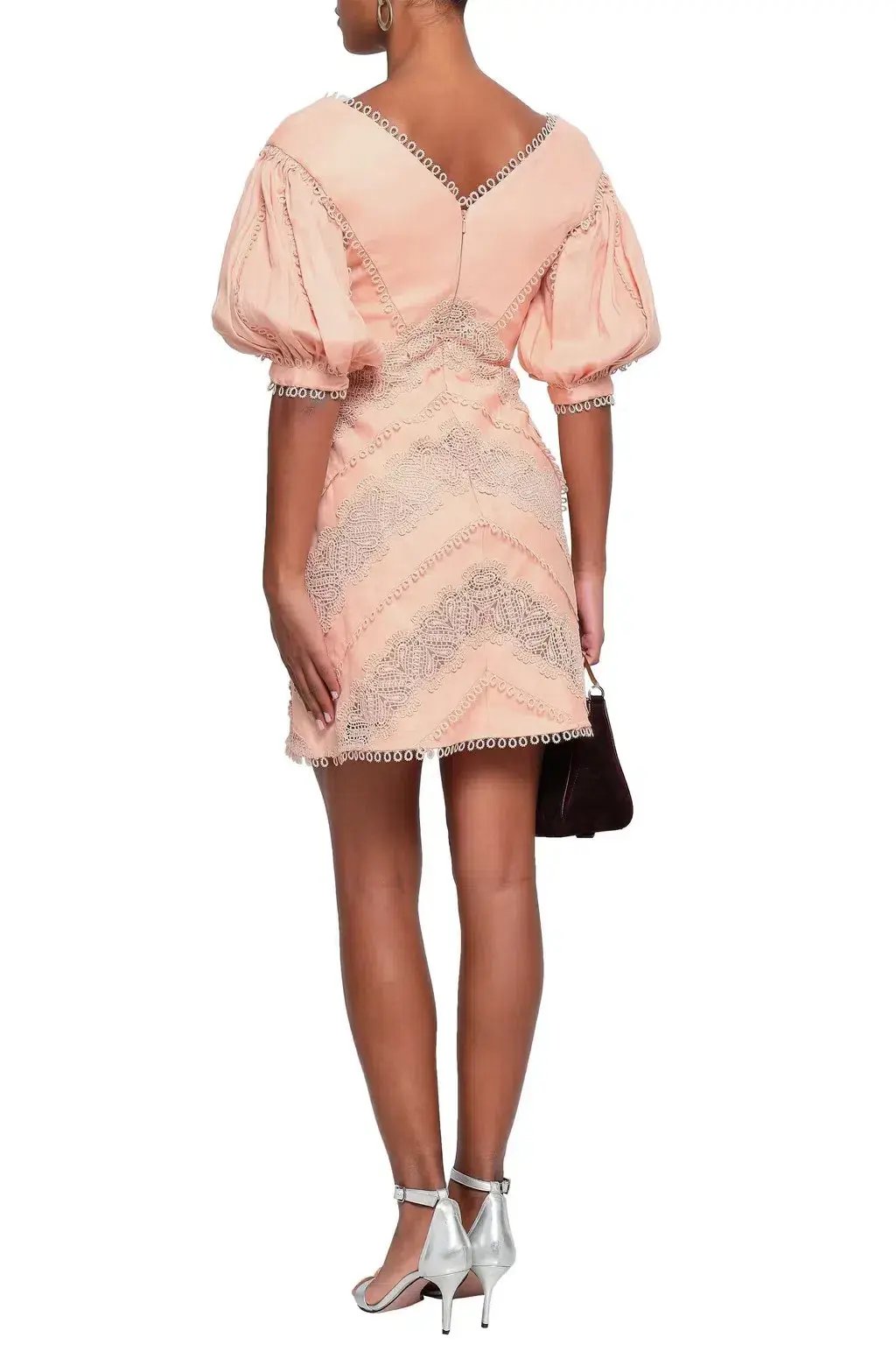 Zimmermann Painted Heart Chevron Mini Dress Blossom Size 8 photo 2
