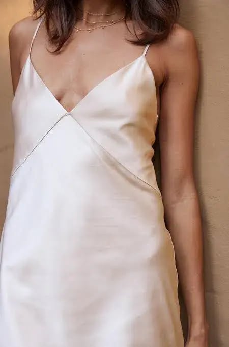 Grace Loves Lace Silky Satin Mini Dress in Moonshine Size S / AU 8 photo 6
