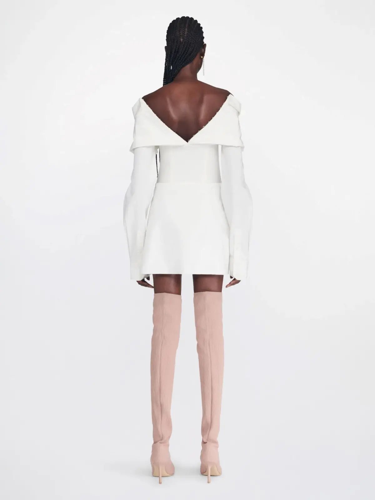 Dion Lee Hook Tube Shirt Mini Dress in White Size 10 photo 2