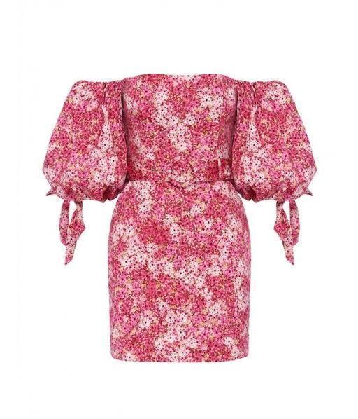 Sheike Ditsy Mini Dress Pink Floral Size 10 photo 5