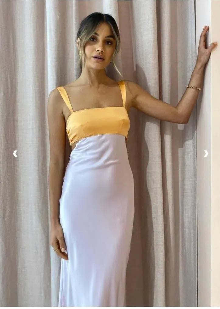 Hansen & Gretel Felicity Dress In Apricot/Lilac Size 6 photo 2