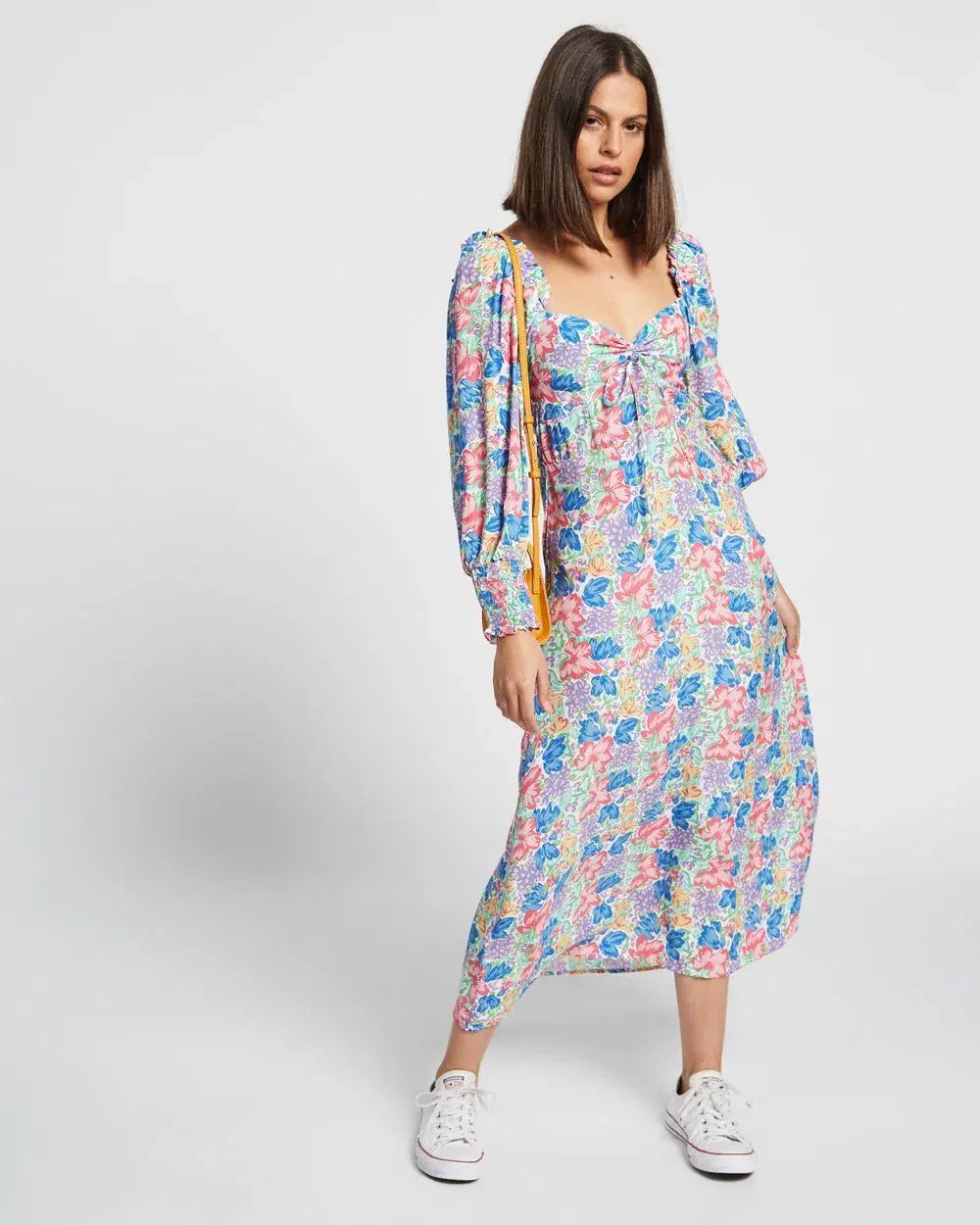 Faithfull the Brand The Mathilde Midi Dress Jemima Floral Size 14 photo 4