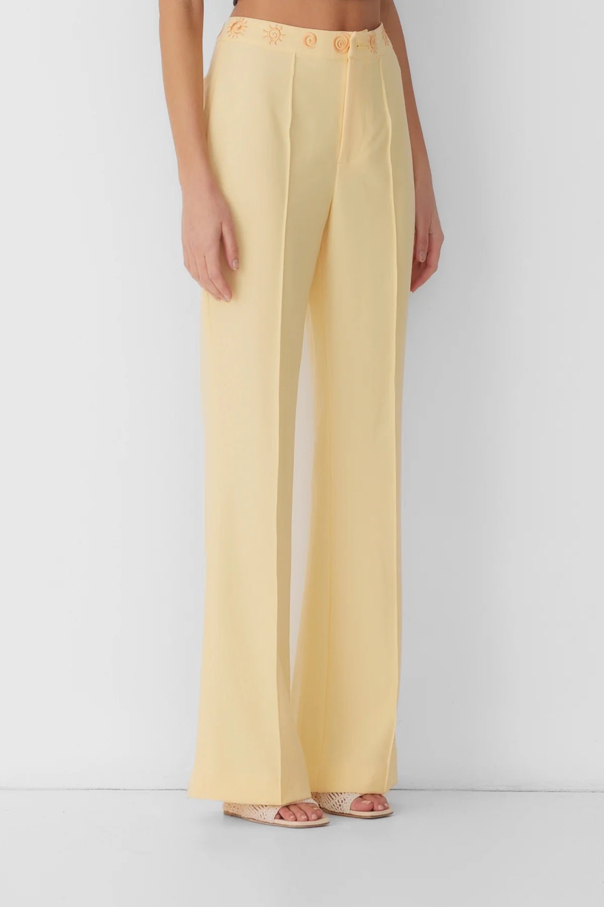 THE WOLF GANG IRIDA BOOTCUT PANTS - BUTTER photo 5